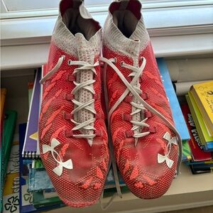 Red Under Armour Football Cleats